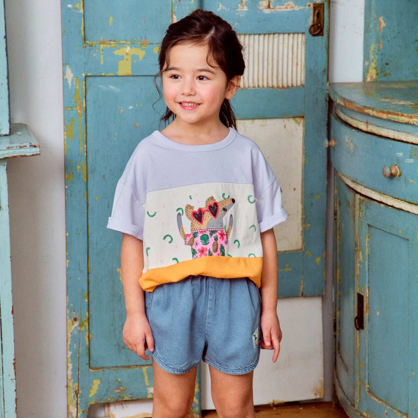 1st 愛心眼鏡動物tee (80-135cm)