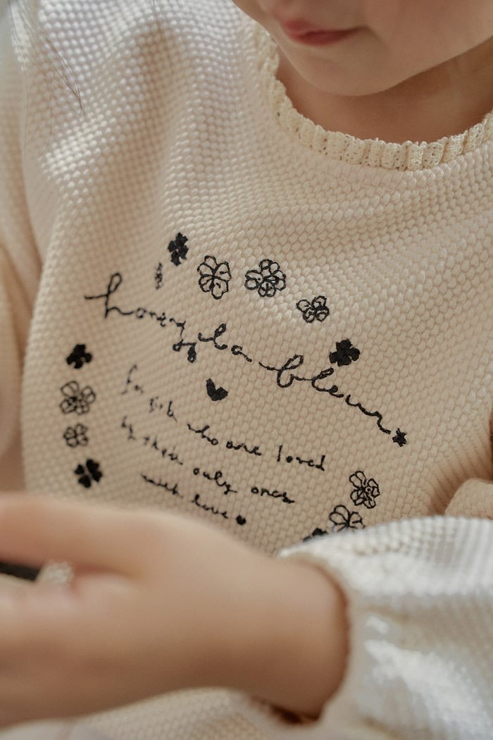 momoann keely waffle tee (90-130cm)
