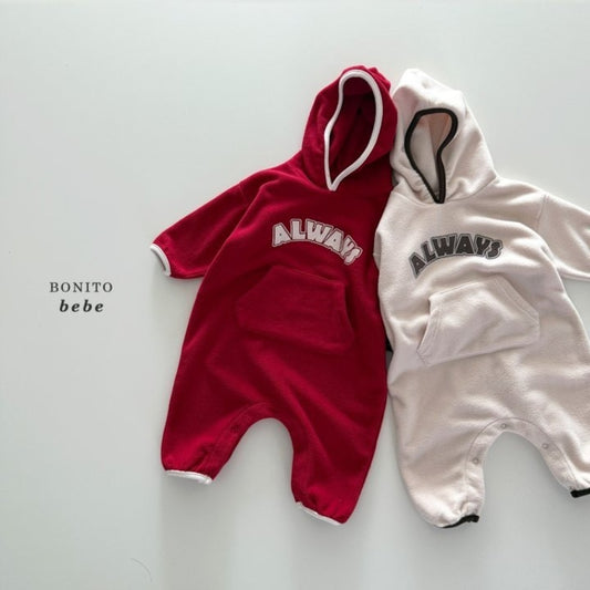 Bonito always hooded rompers (3-18m)