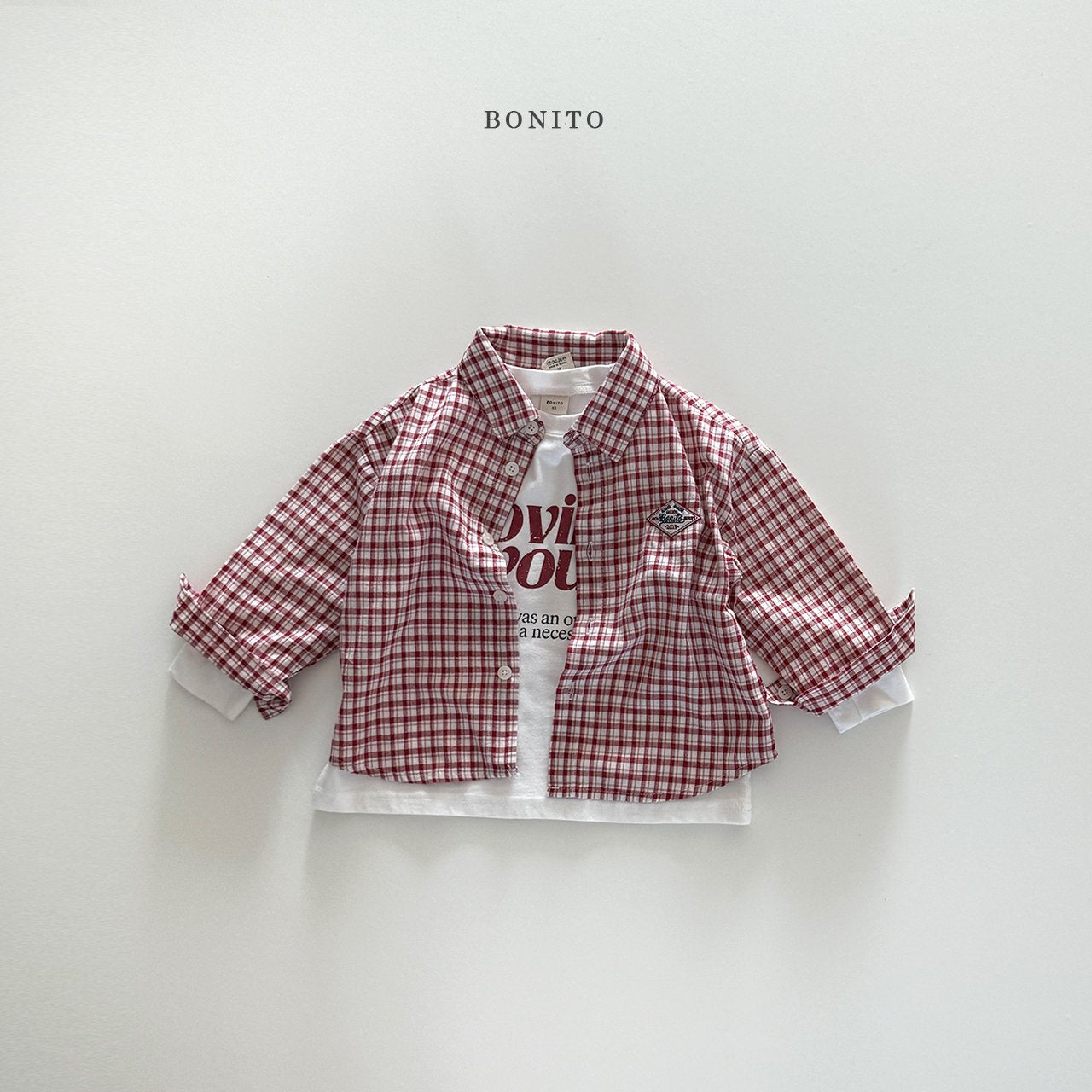 bonito check shirt (~80-140cm)