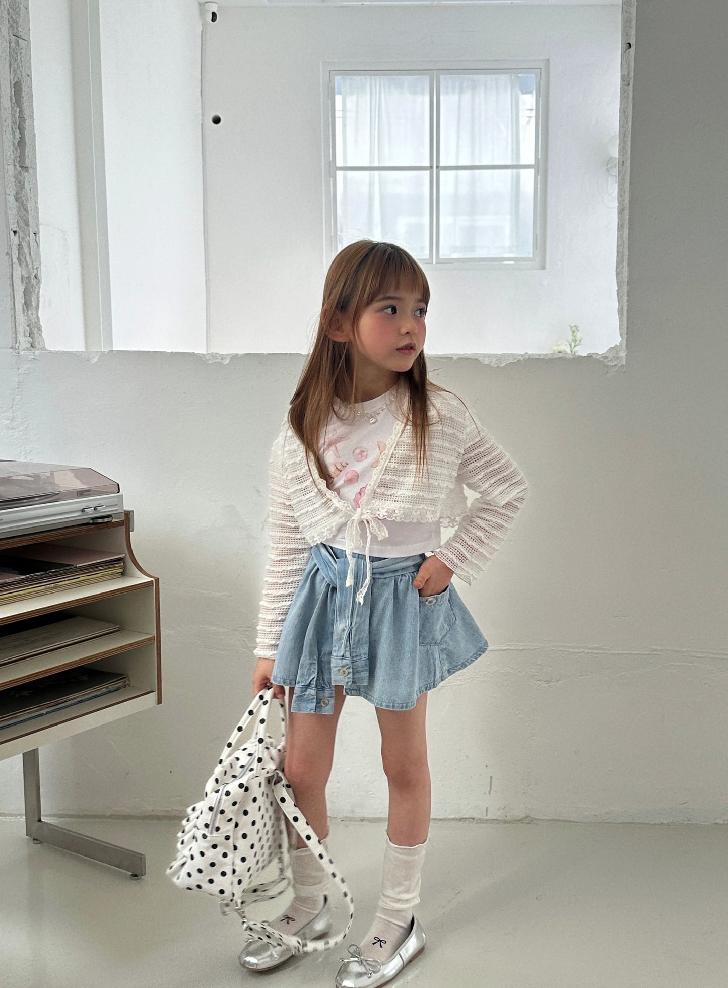 ELLYMOLLY shell crop tee (90-145cm)