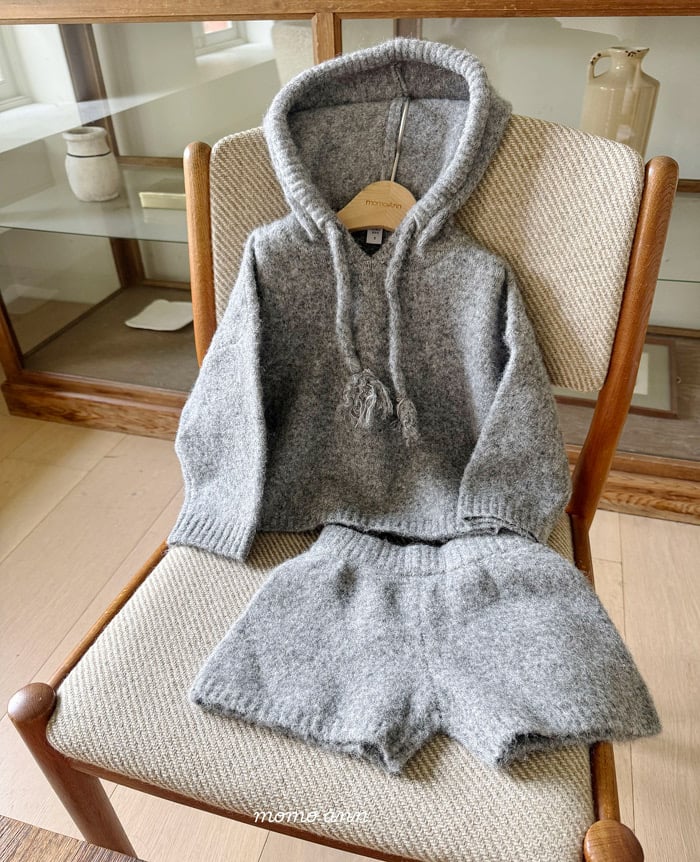 momoann knit hood set(mom)