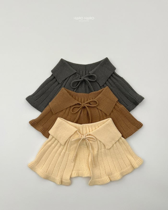 HAROHARO brownie knit cape