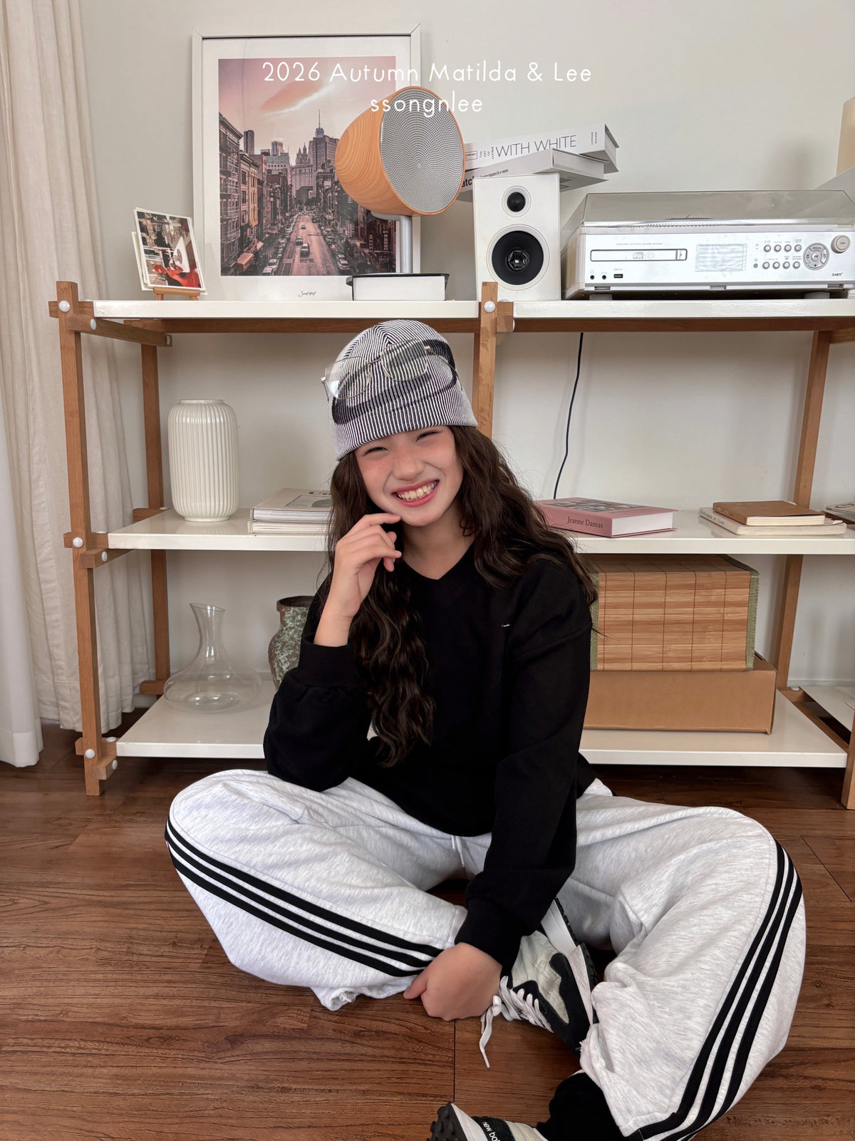 matilda&lee 3stripe leaf pants (85-165cm)