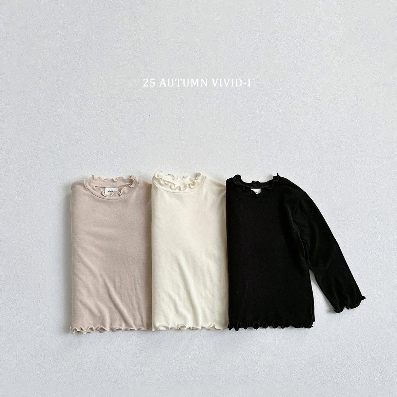 Vividi 素色木耳領上衣 (75-135cm)