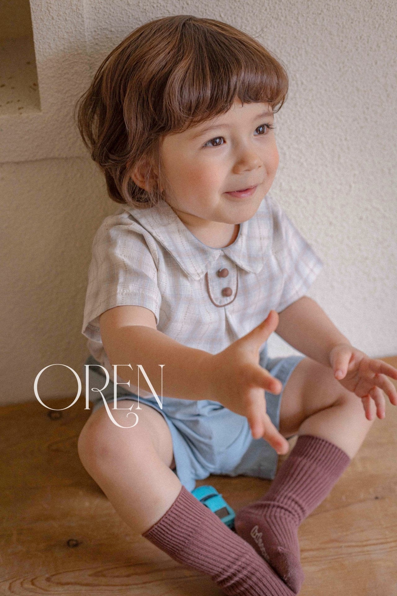 OREN elijah check color matching set up (75-100cm)