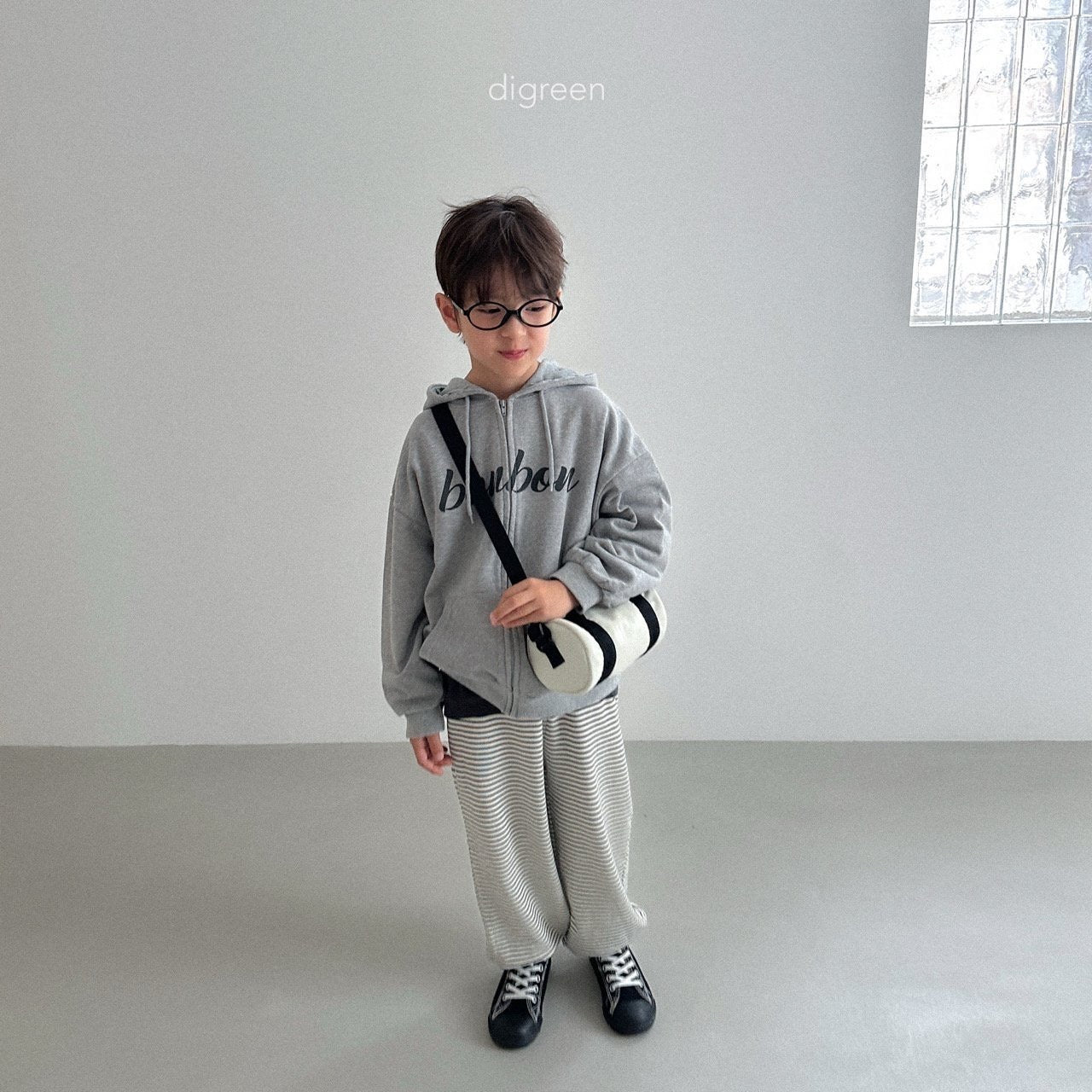 digreen bonbon hood zip-up (90-130cm)