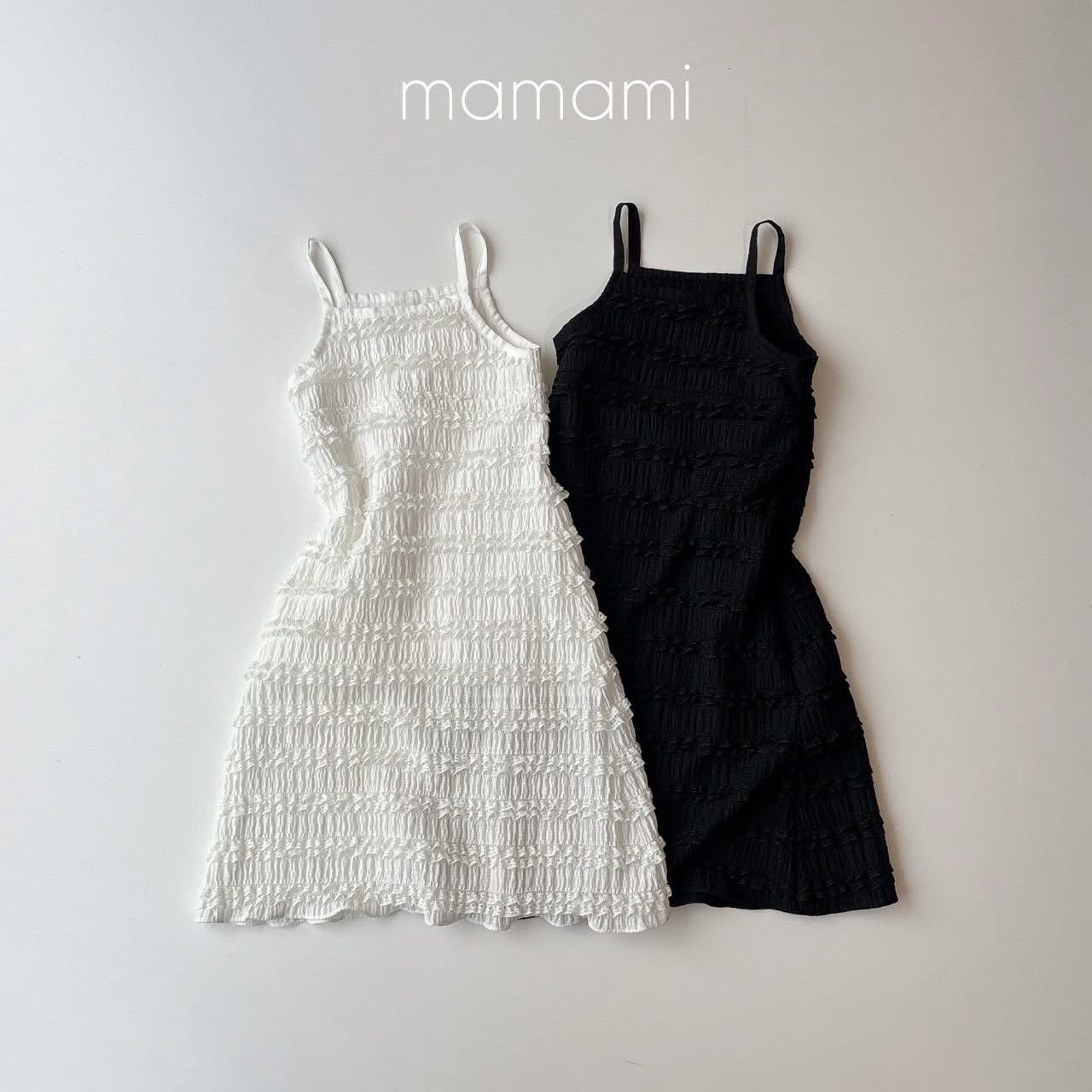 Mamami 皺皺摺邊吊帶裙 (80-155cm)