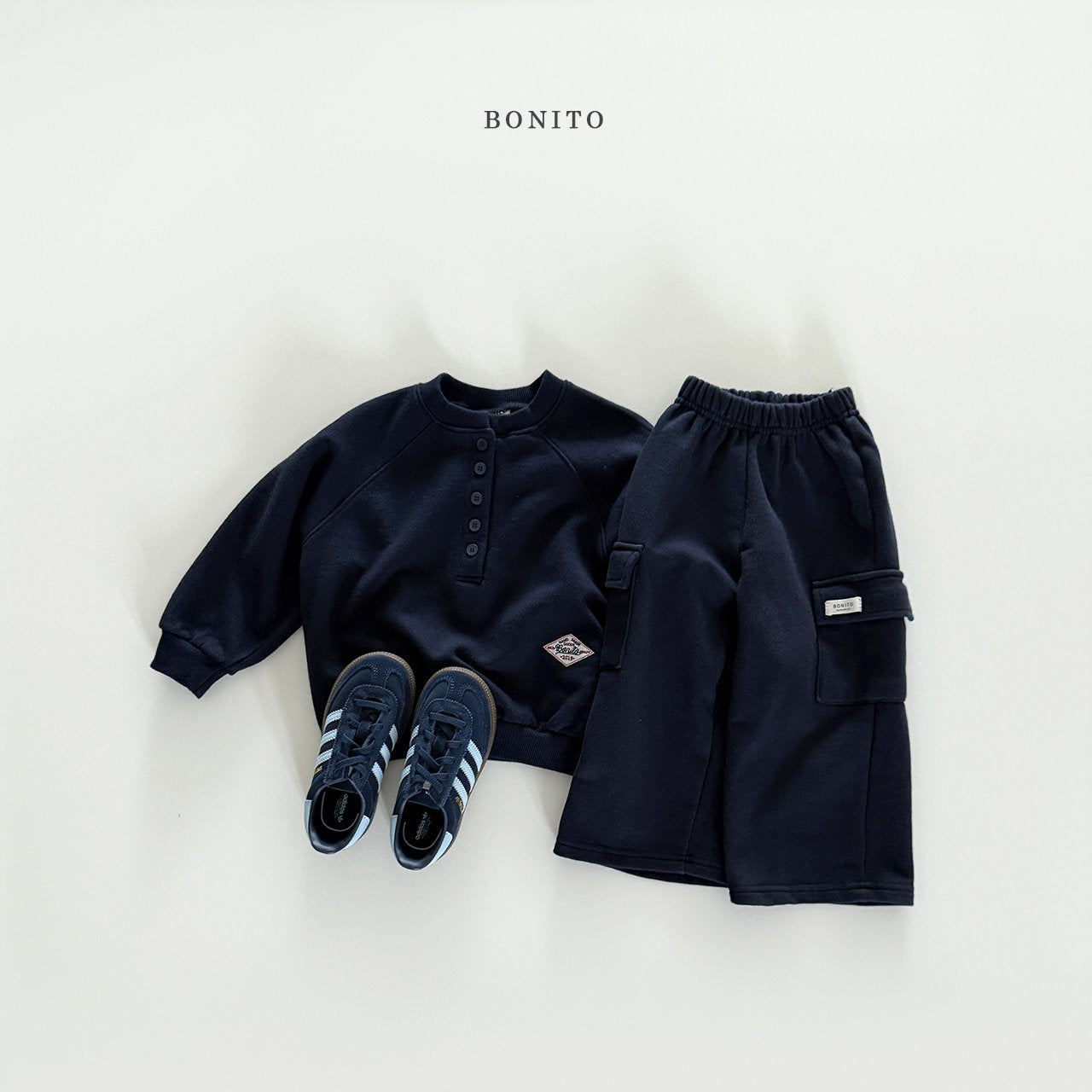 bonito soft terry cargo pants (~80-140cm)