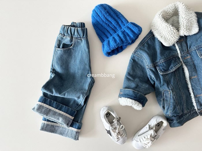 creambbang brushed denim roll up (~85-150cm)