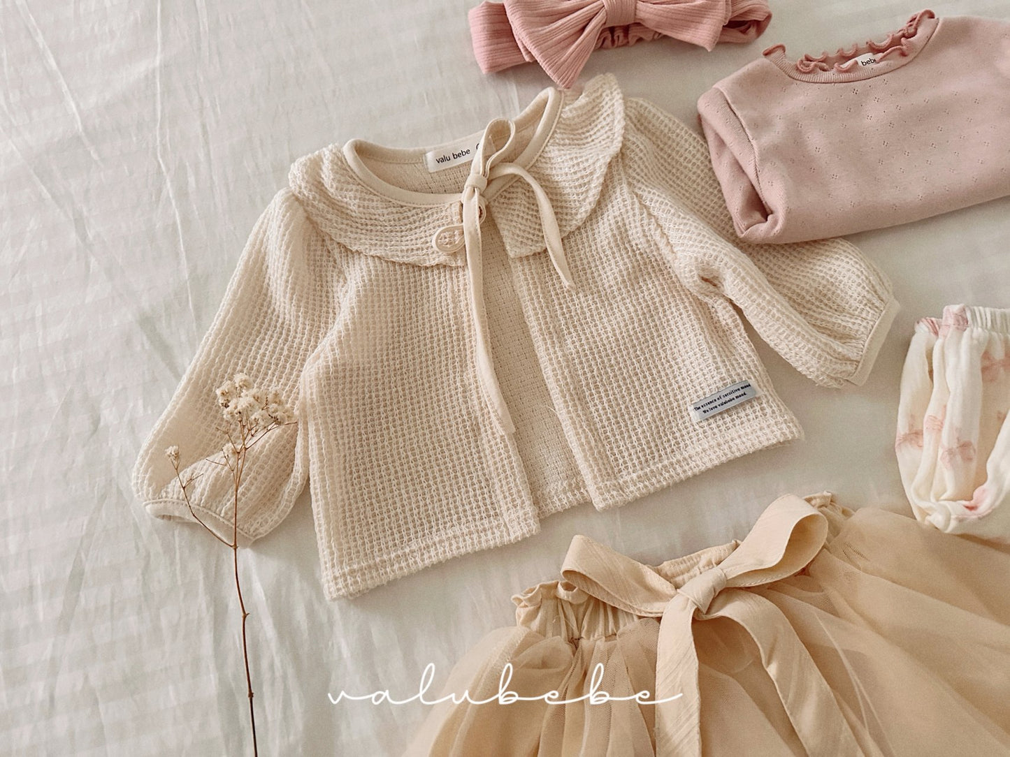 valubebe rosy ribbon cradigan (6-24m)