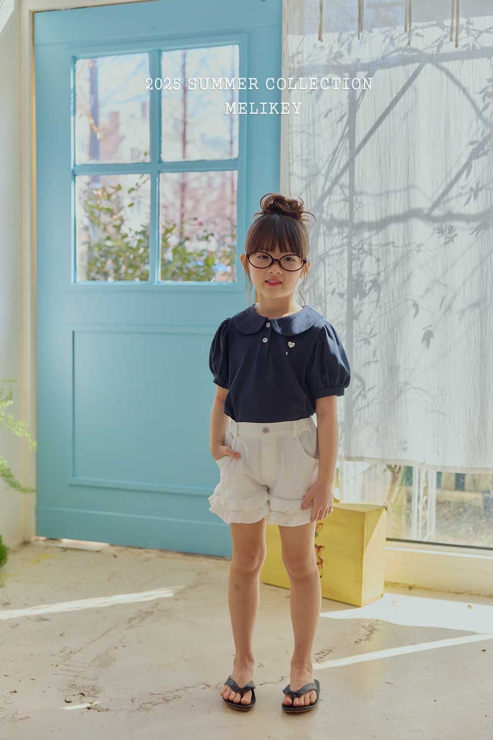 melikey linen frill shorts (80-140cm)