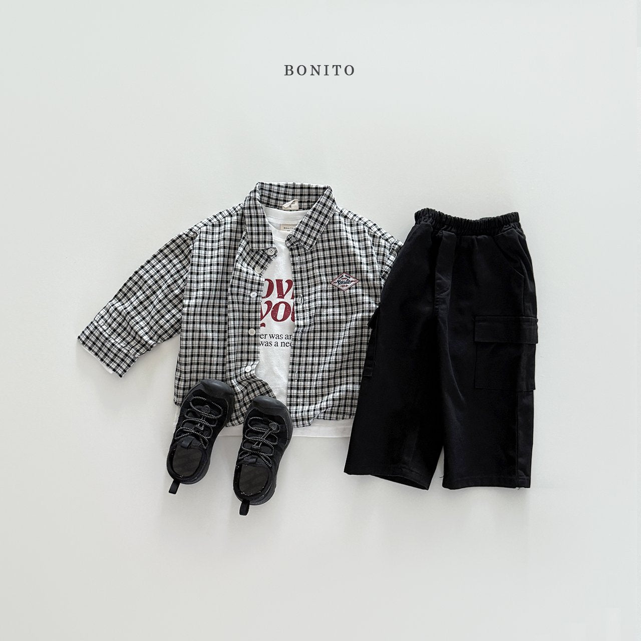 bonito straight cargo pants (~80-140cm)