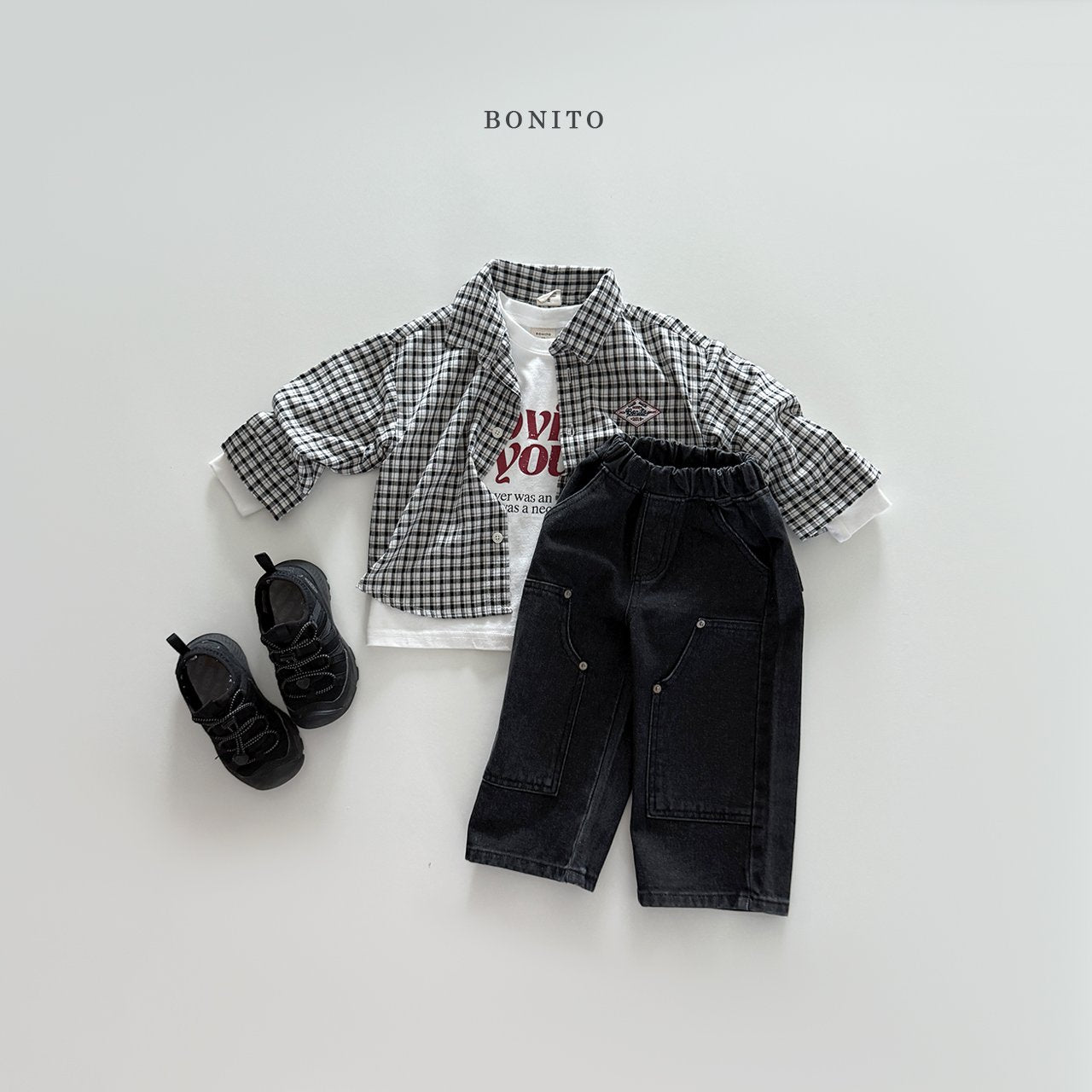 bonito check shirt (~80-140cm)