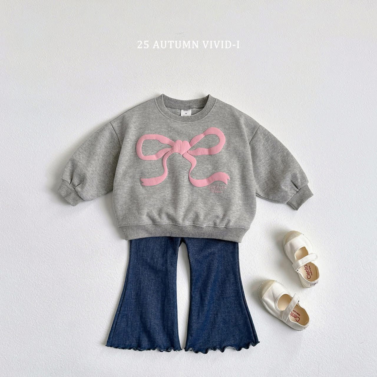 Vividi 牛仔木耳喇叭牛仔褲 (75-135cm)