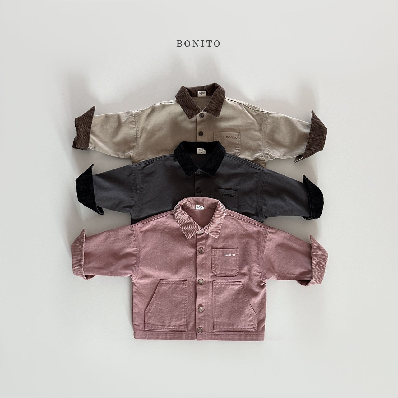 bonito corduroy collar jacket (~80-140cm)