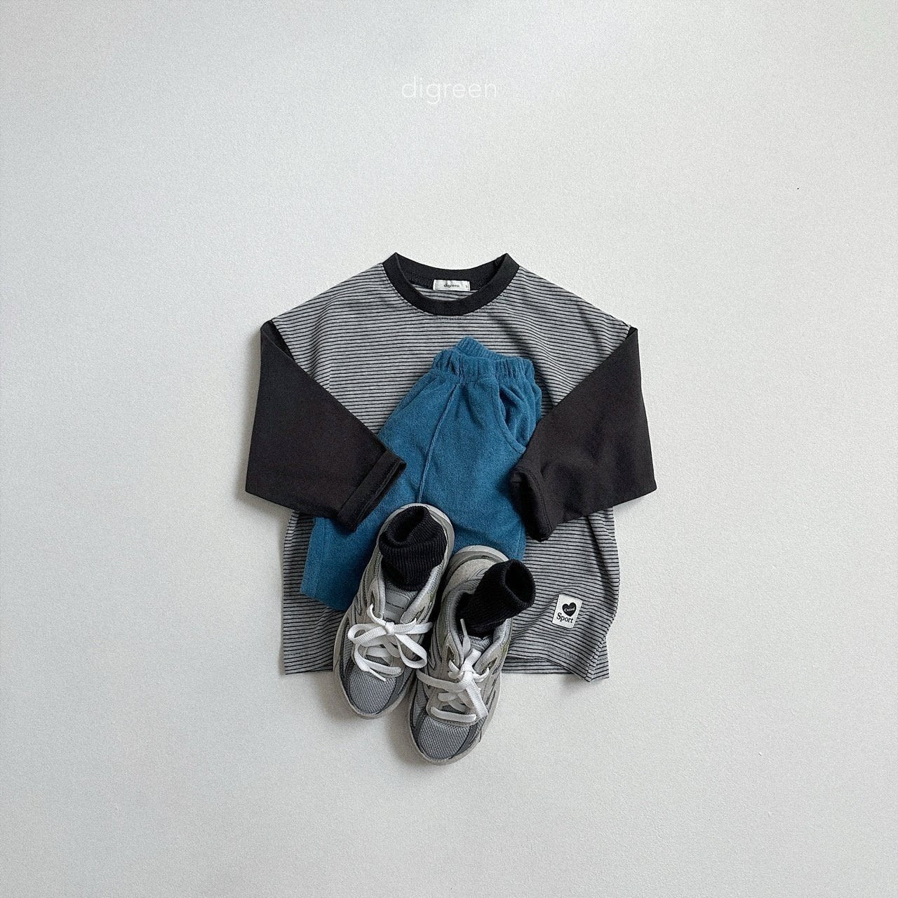digreen terry jogger pants (90-130cm)