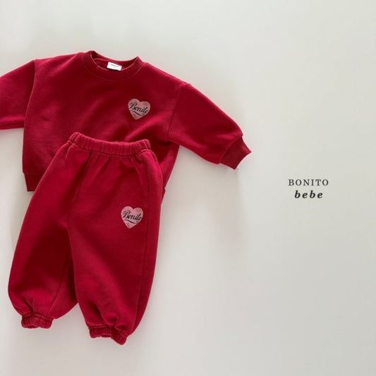 Bonito heart dyed SET-UP (3-18m)