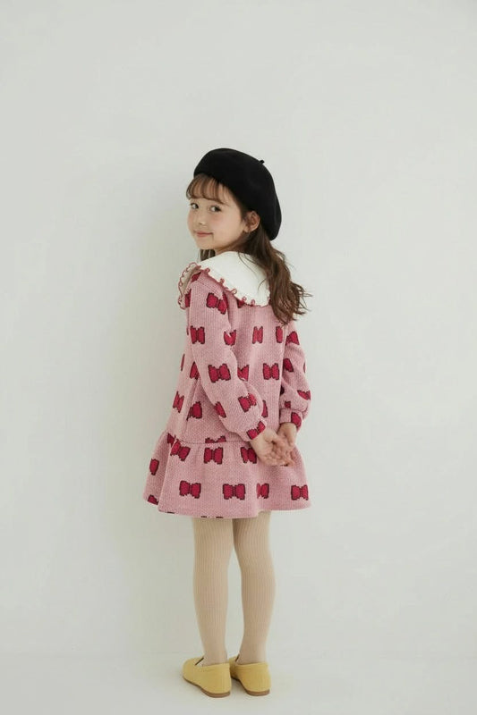 Orangemom 大翻領蝴蝶結連衣裙 (95-140cm)