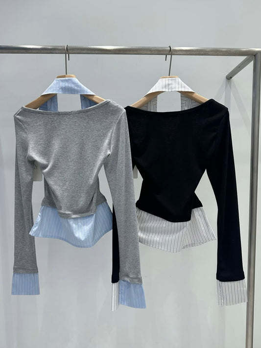 小心機假兩件襯衫 *共2色