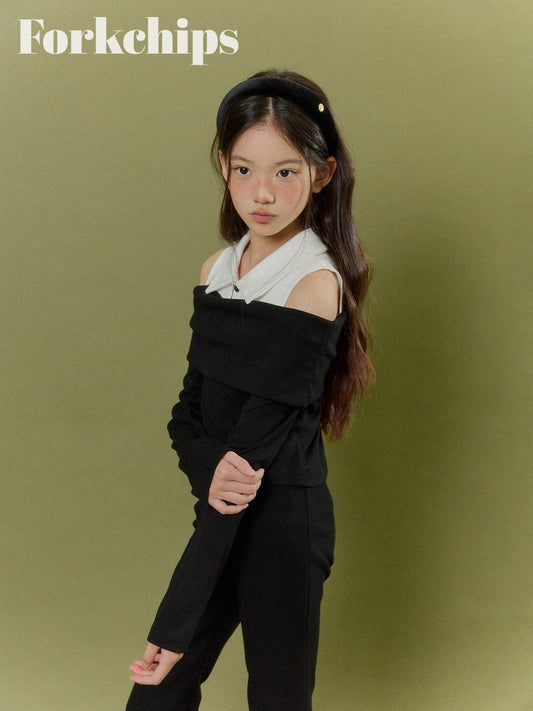 FORKCHIPS maple shoulder t-shirt (95-160cm)
