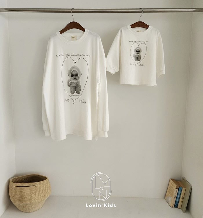 lovin scarf dog tee (kids&adult)