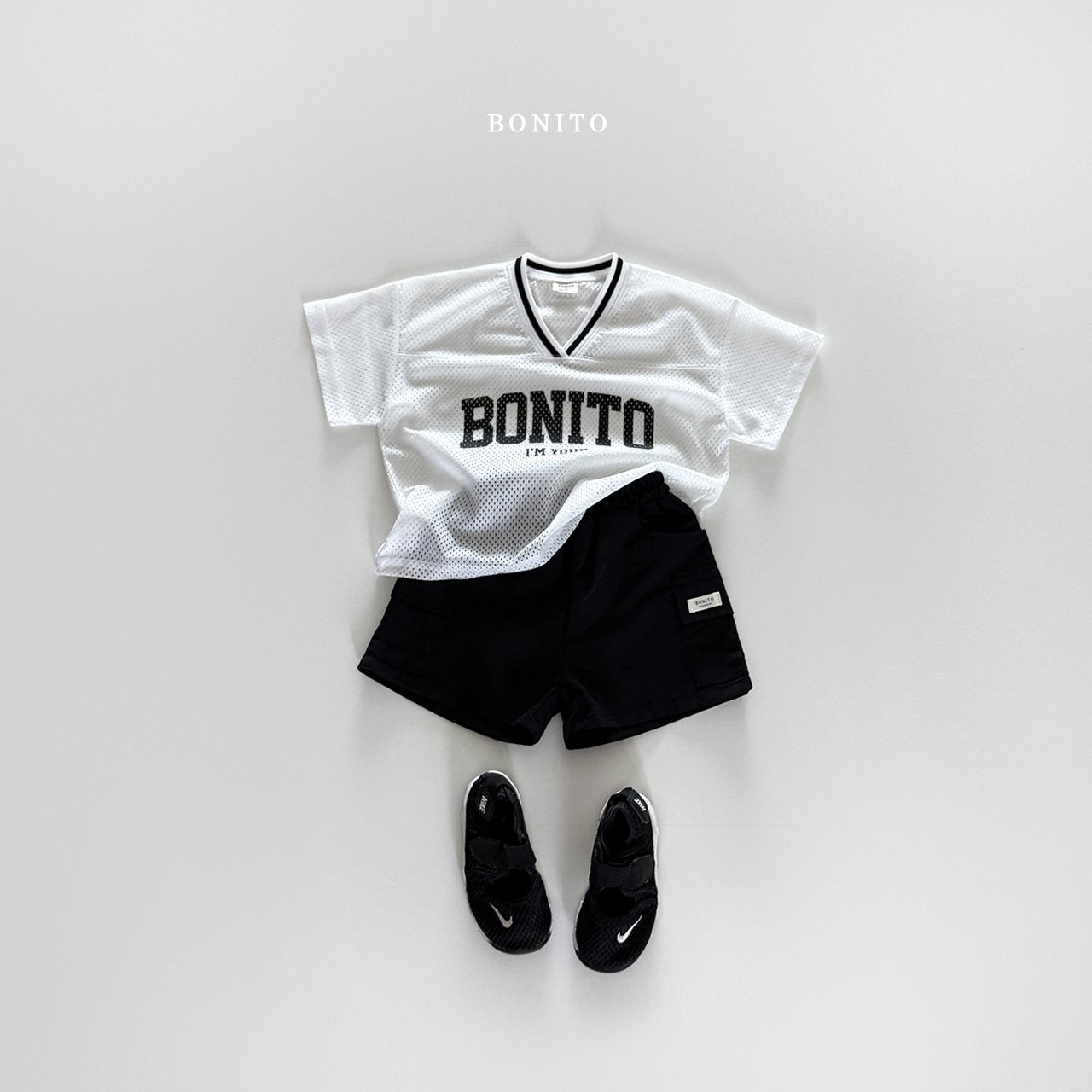 bonito bonito mesh v neck tee (70-140cm)