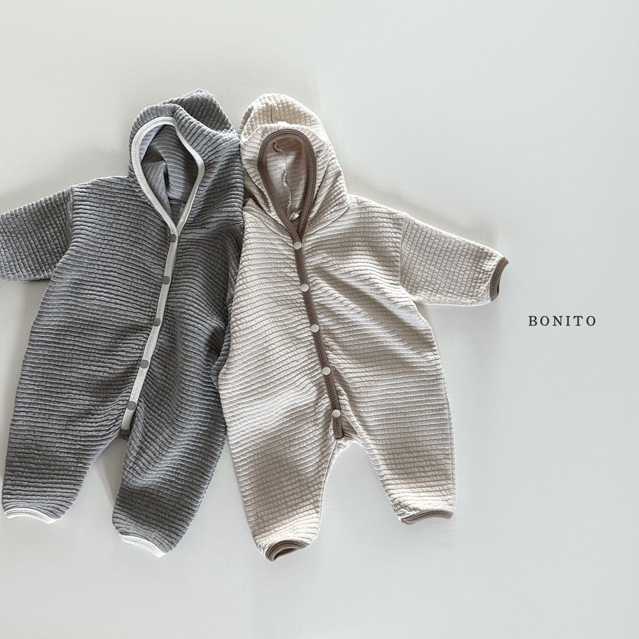 bonito embossed hood suit (3-18m)