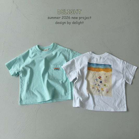 Delight 親子款小口袋沙灘Tee (kids & adult )
