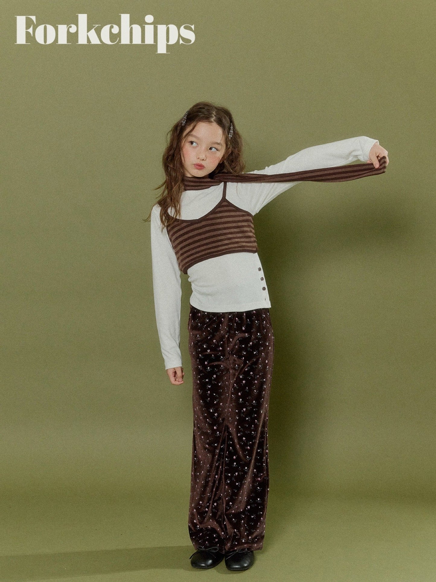 FORKCHIPS bloom velvet pants (95-160cm)