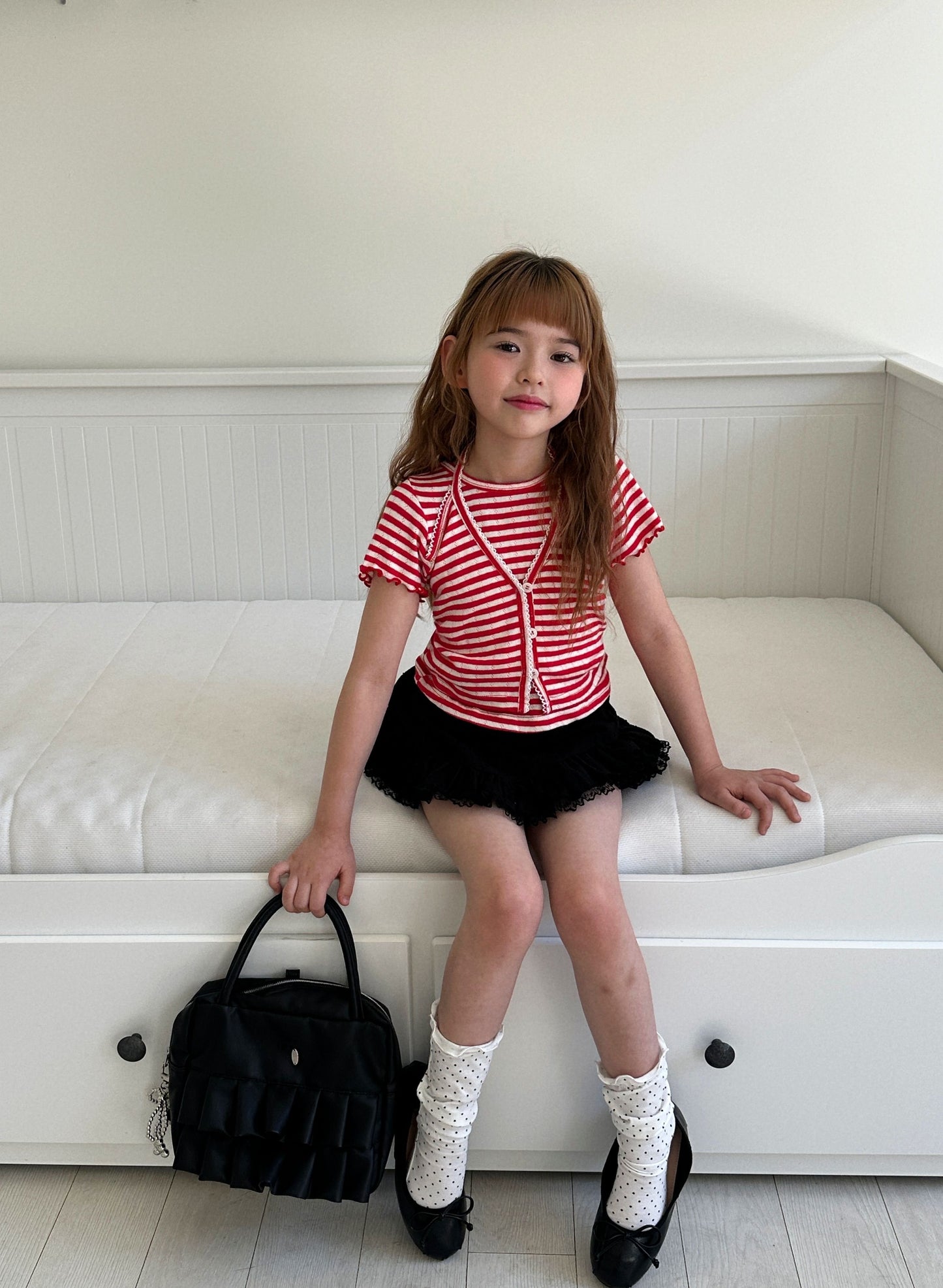 ELLYMOLLY pinko shiring carding tee (90-145cm)
