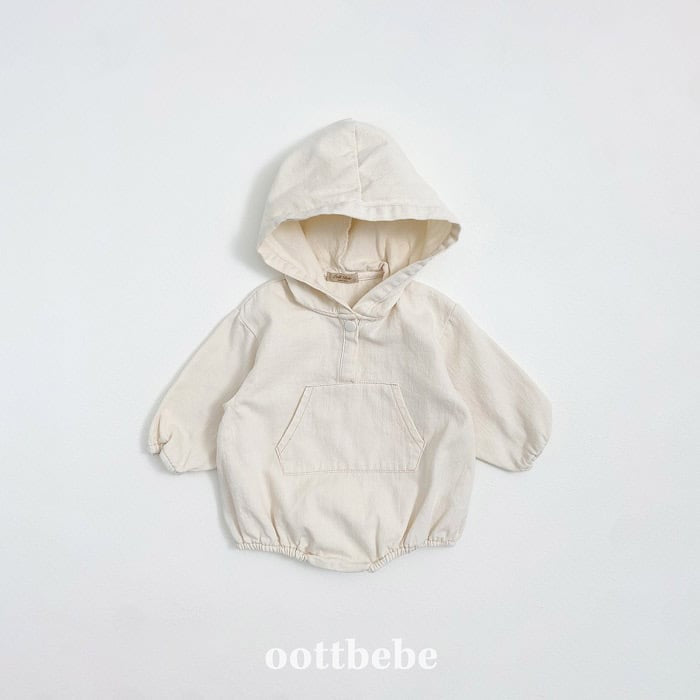 oottbebe stitch hood suit(3-12m)