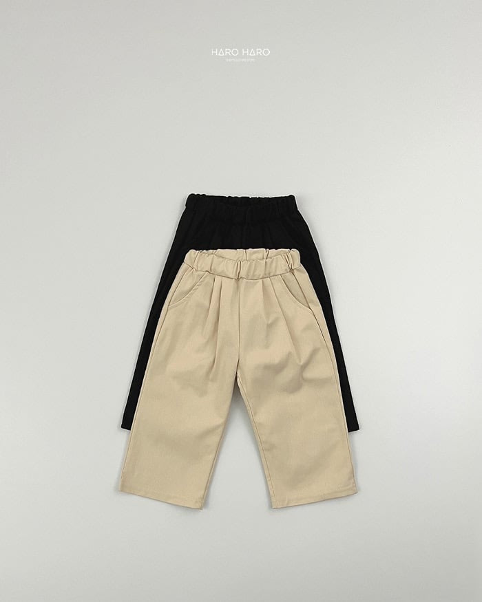 HAROHARO 1+1 Cotton pleated pants (85-140cm)