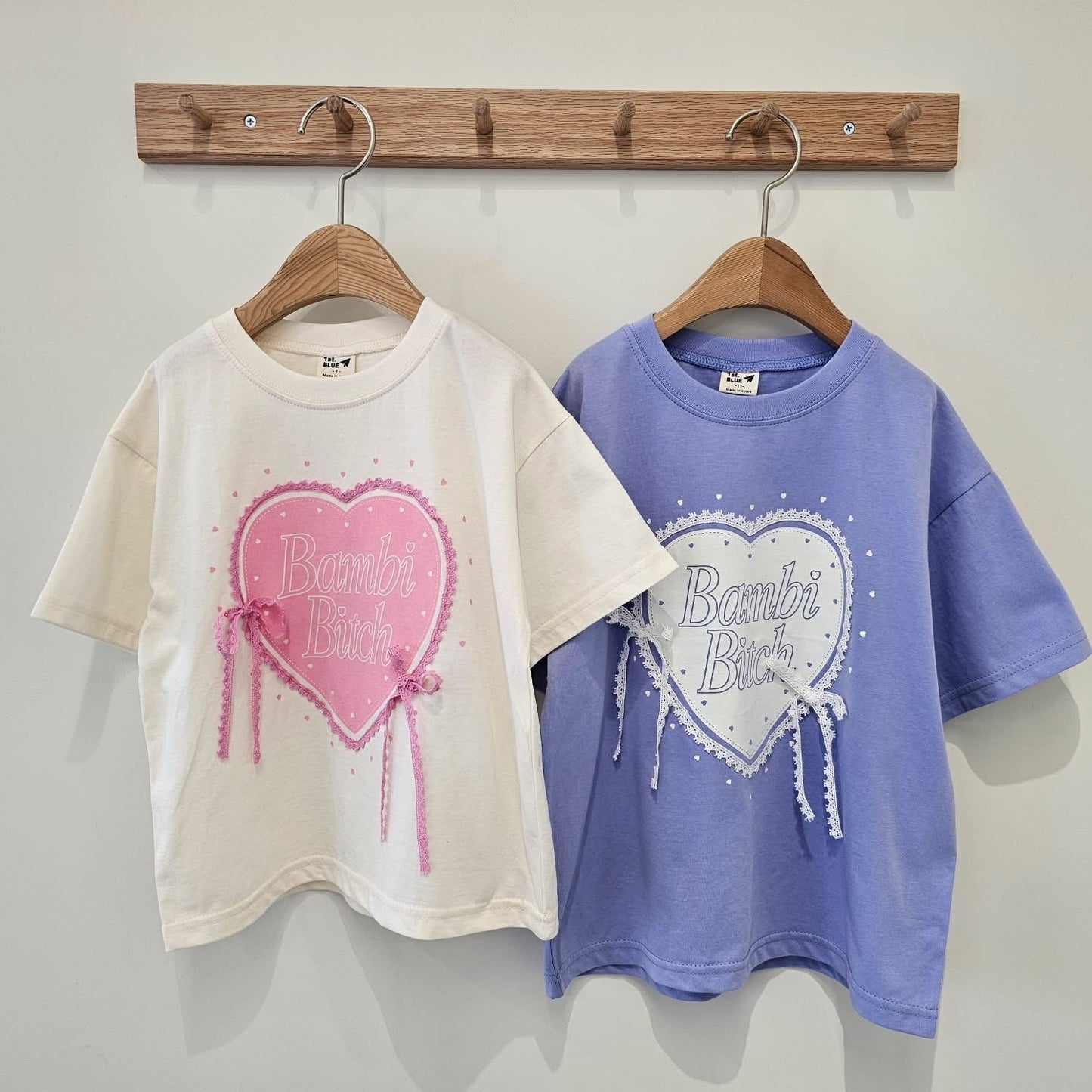 1st Bambi愛心蕾絲tee (80-135cm)