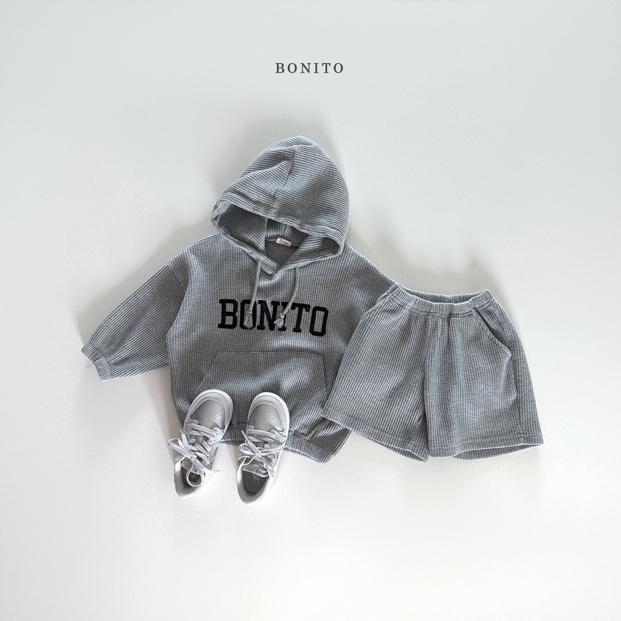 bonito bonito waffle hood set (~80-140cm)
