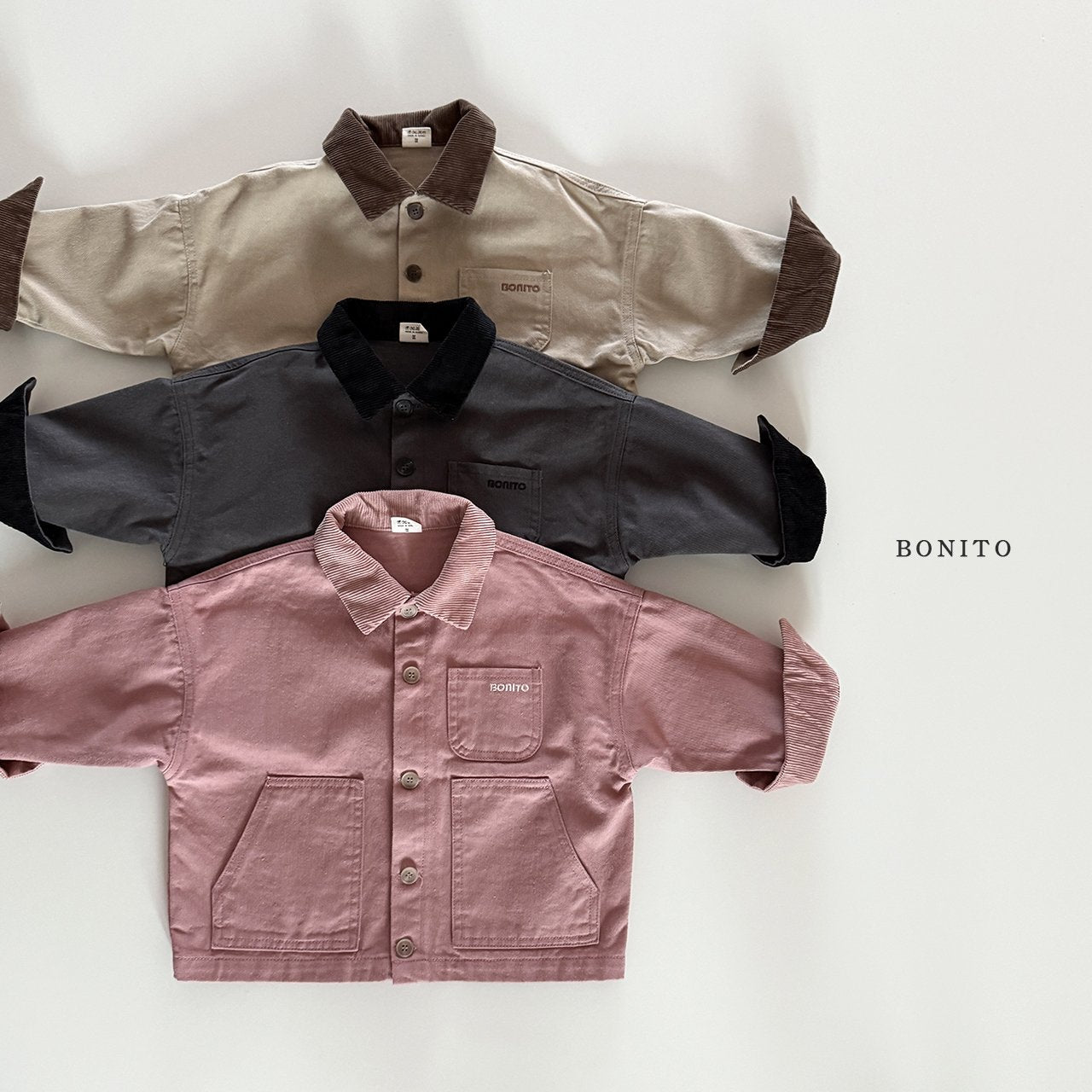 bonito corduroy collar jacket (~80-140cm)