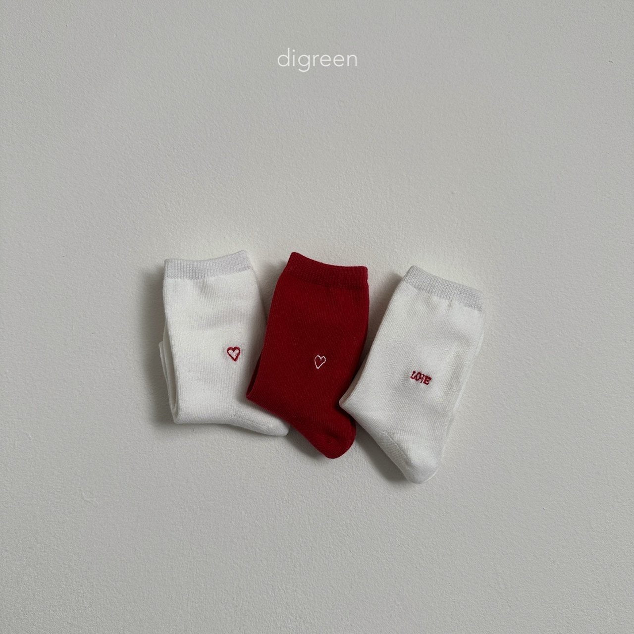 digreen heart socks (12-23cm)