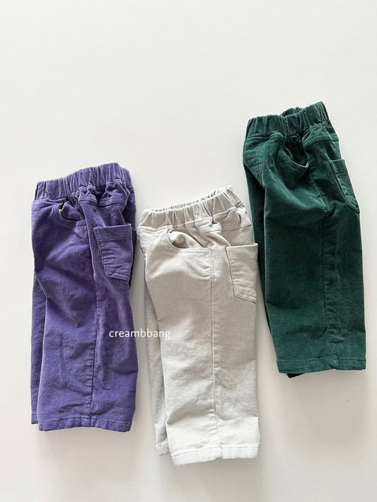 creambbang corduroy spam wide pants (~85-150cm)