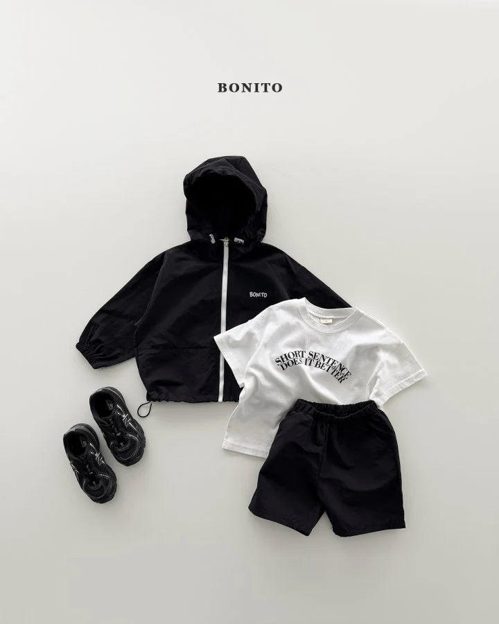 Bonito sentence short sleeve T-shirt (~80-140cm)
