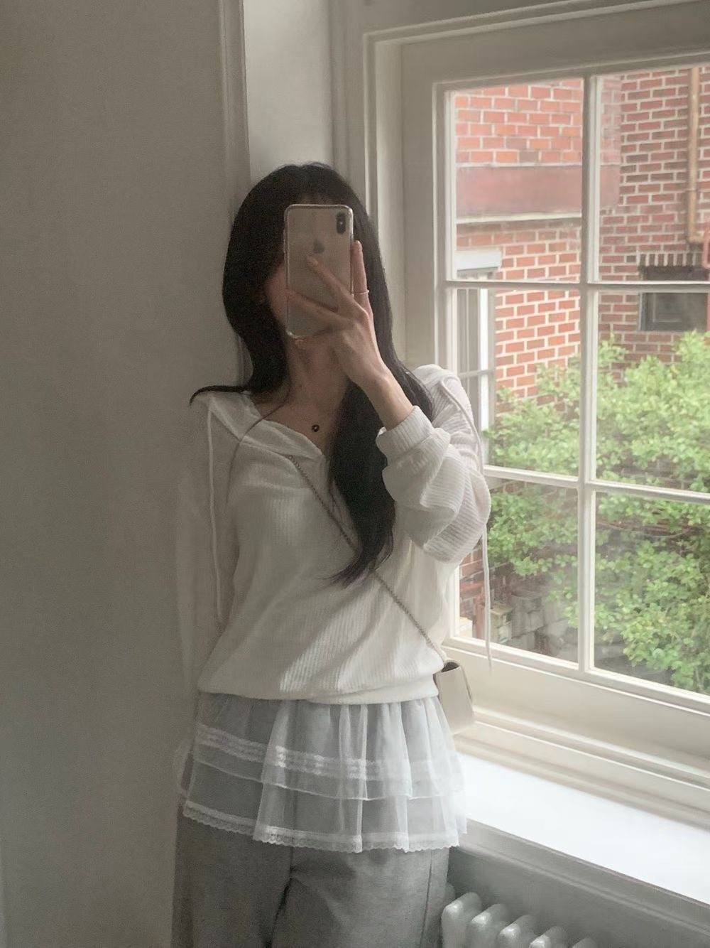 簡約條紋抽繩帽上衣 *共2色