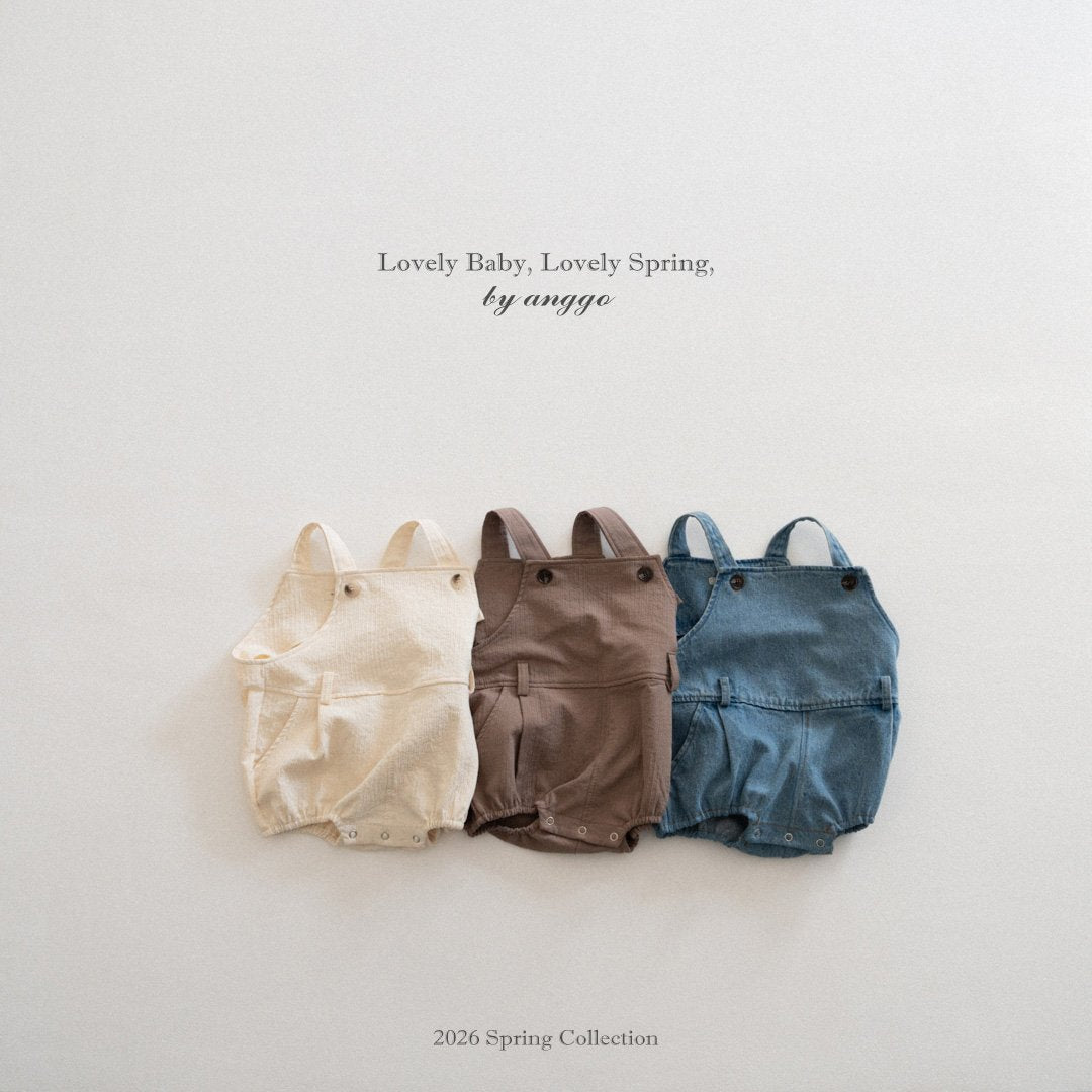 anggo pine overall romper (3-12m)