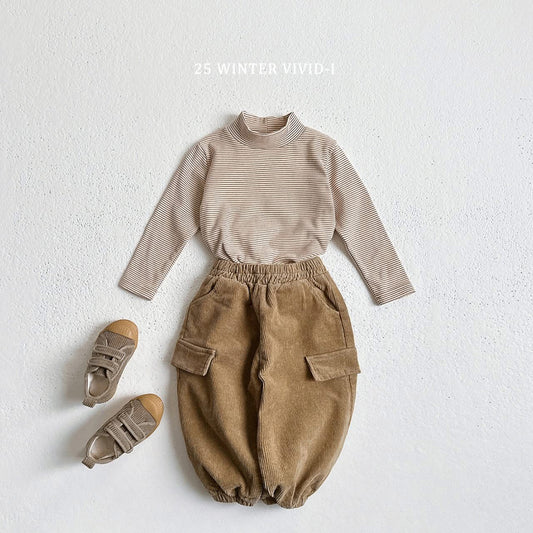 Vivid 微高領條紋上衣 (75-135cm)