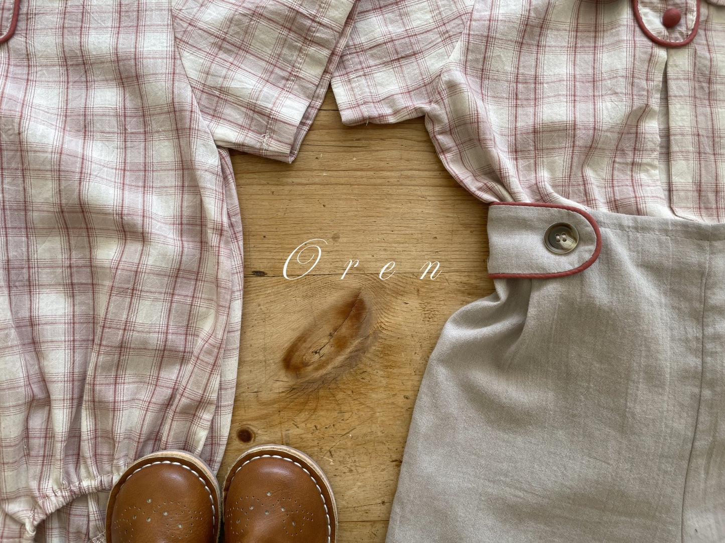OREN elijah check color matching set up (75-100cm)