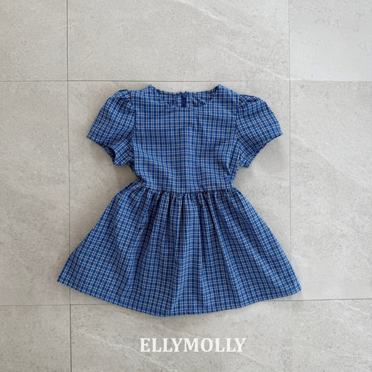 ELLYMOLLY mellow check dress (90-145cm)