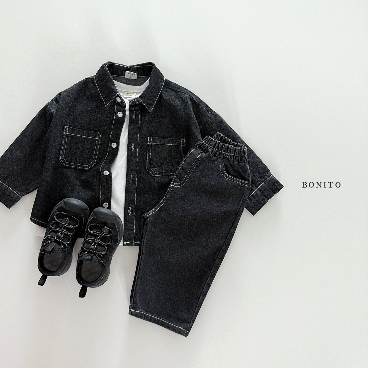 bonito denning stitch shirt (~80-140cm)