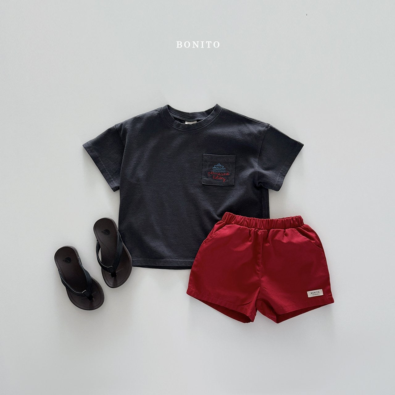 bonito sailboat pocket tee(70-140cm)