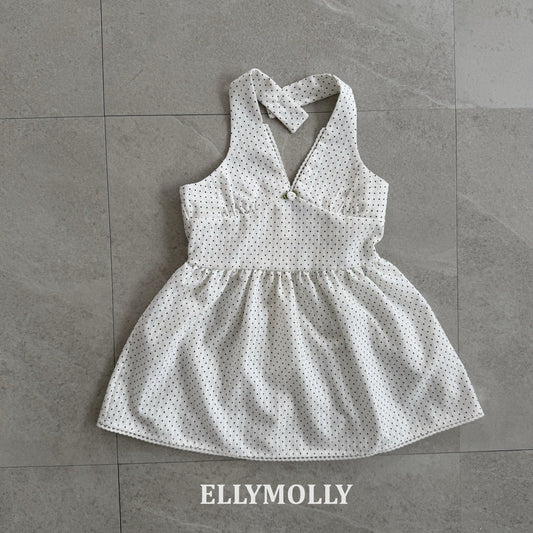 ELLYMOLLY dot holter dress (90-145cm)