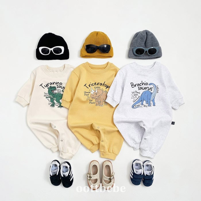 oottbebe dinosaur full body suit(3-12m)