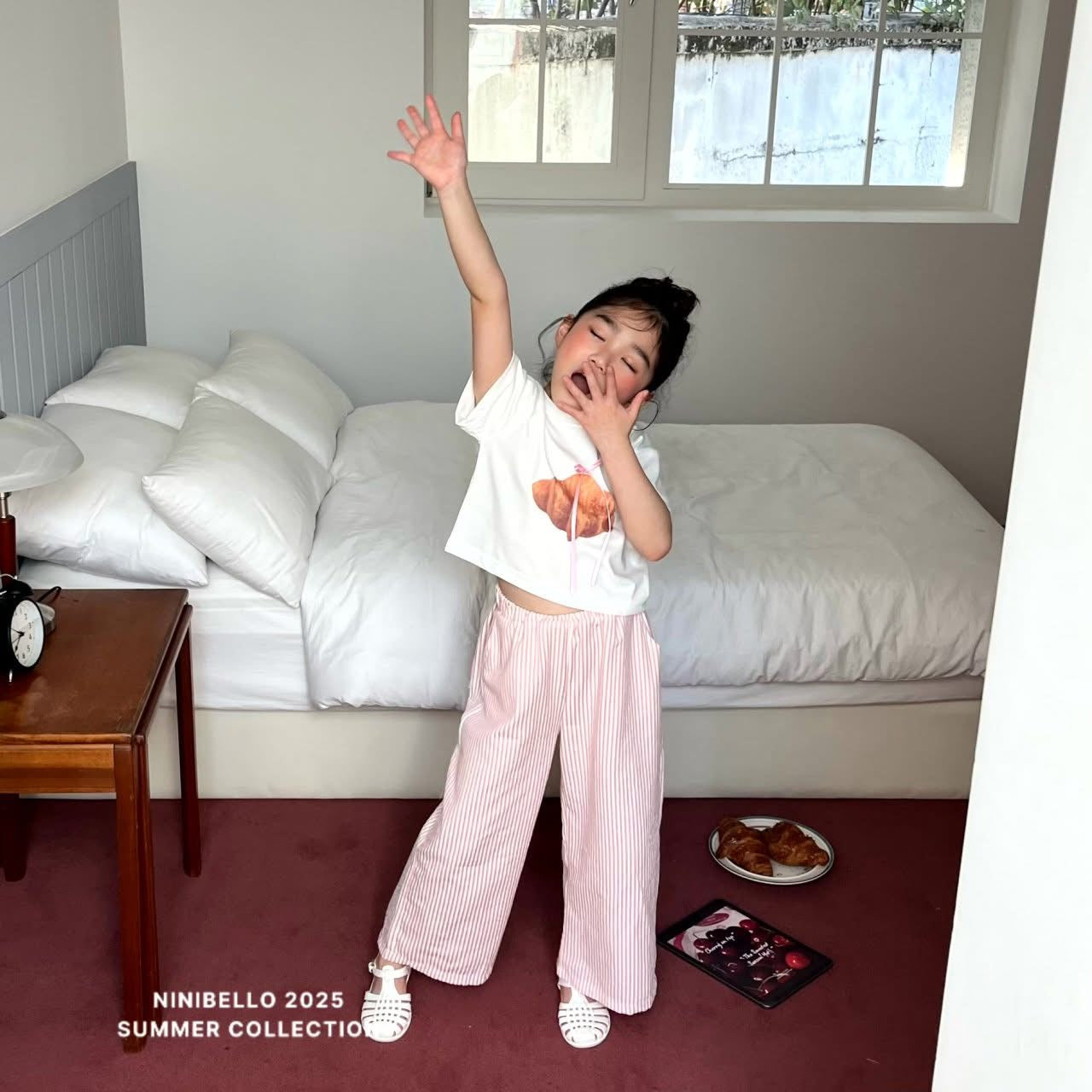 Ninibello 親子款 - 日系文青寬寬長褲 (kids & mom)