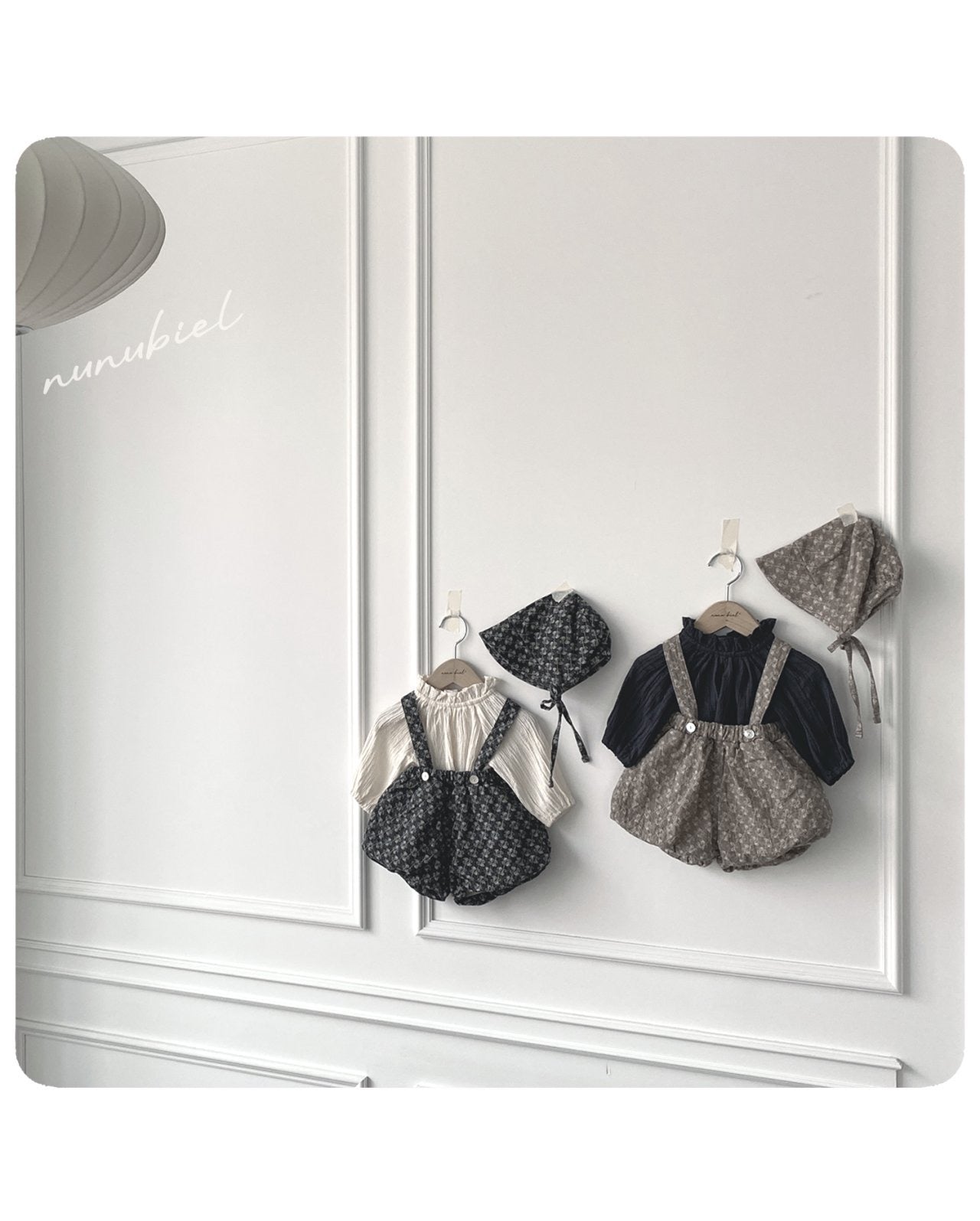 nunubiel rose romper & bonnet (3-18m)